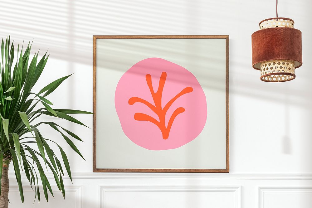 Photo frame, minimal botanical design 