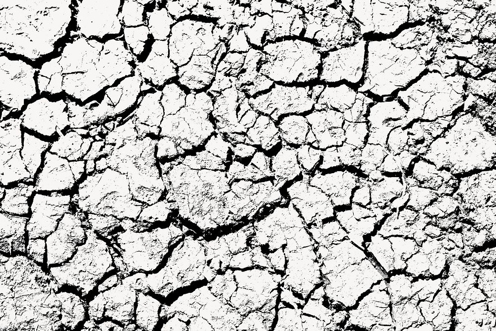 Cracked texture abstract background, black & white design