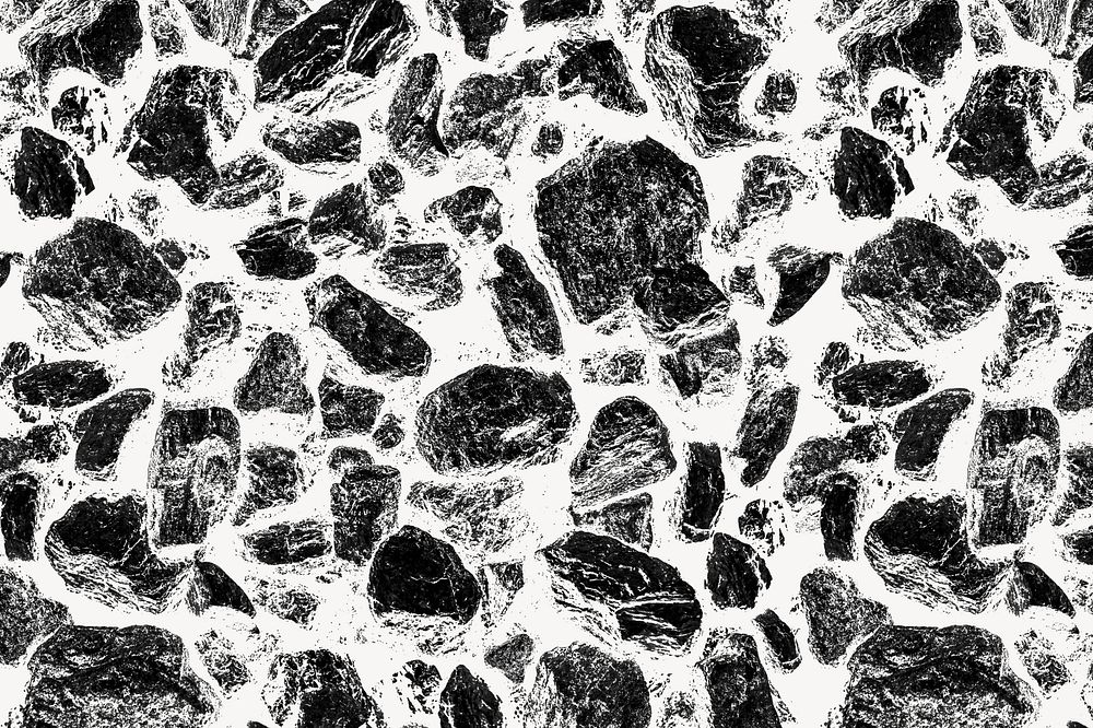 Terrazzo texture abstract background, black & white design