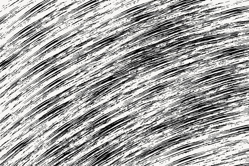 Linocut pattern abstract background, black & white design vector