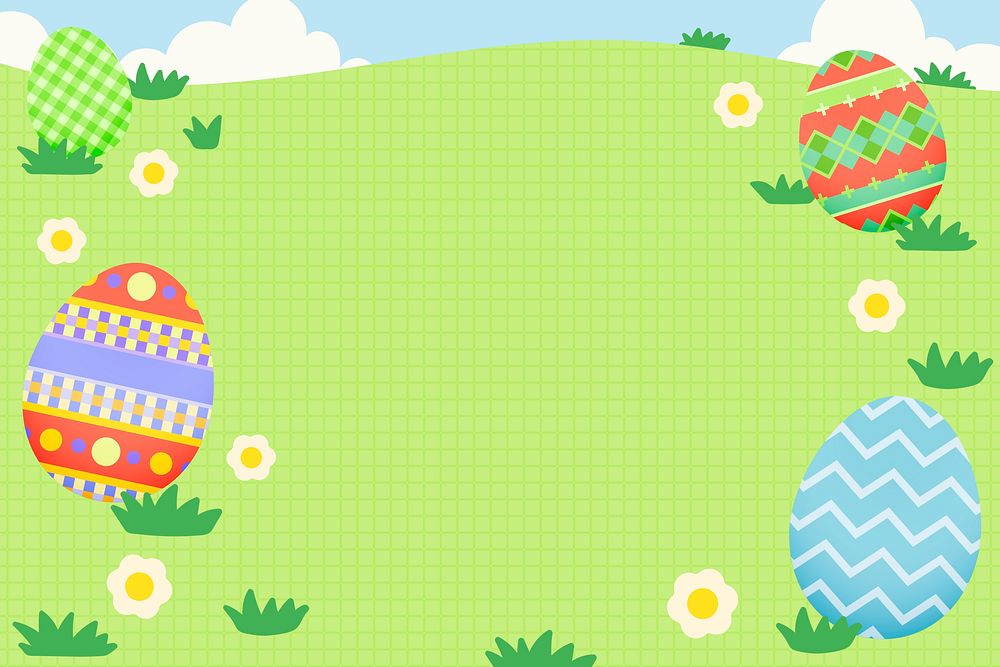 Easter egg background, cute spring design psd