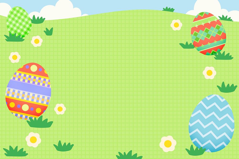 Easter egg background, cute spring design vector