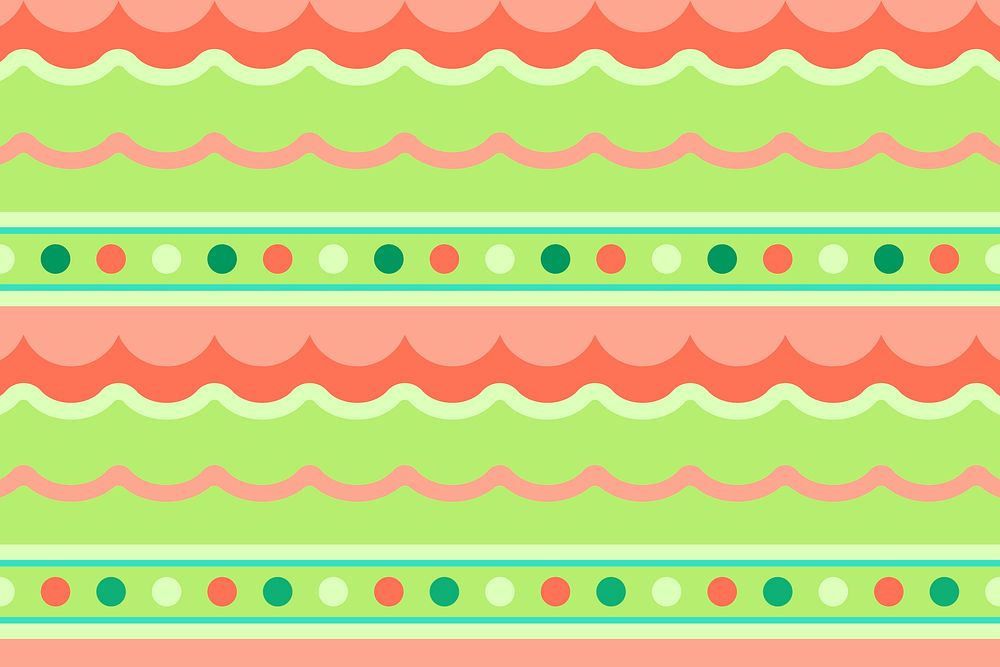 Green Christmas background, cute pattern design