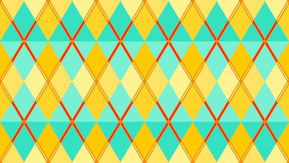 Rhombus pattern HD wallpaper, abstract yellow design