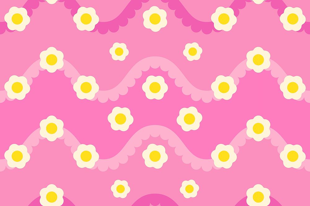 Pink flower pattern background, feminine design