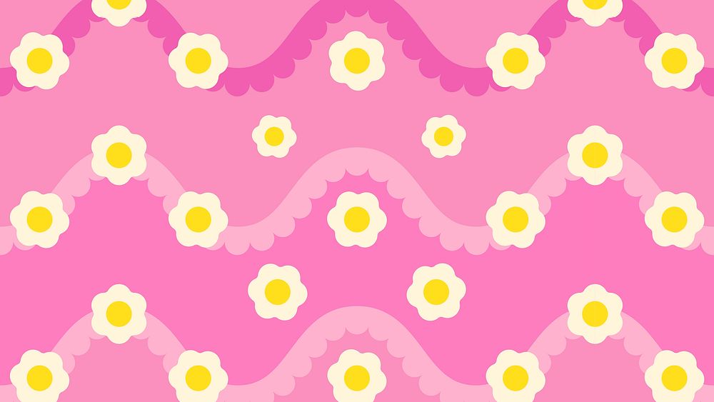 Pink flower pattern HD wallpaper, feminine design