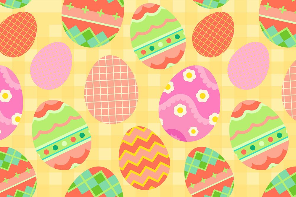 Easter celebration background, festive egg pattern