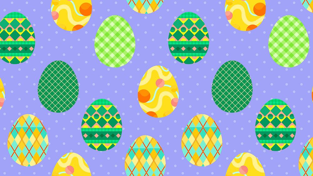 Easter egg desktop wallpaper, cute pattern design