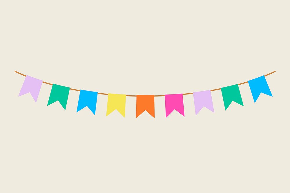 Colorful party banner decoration, celebration vector