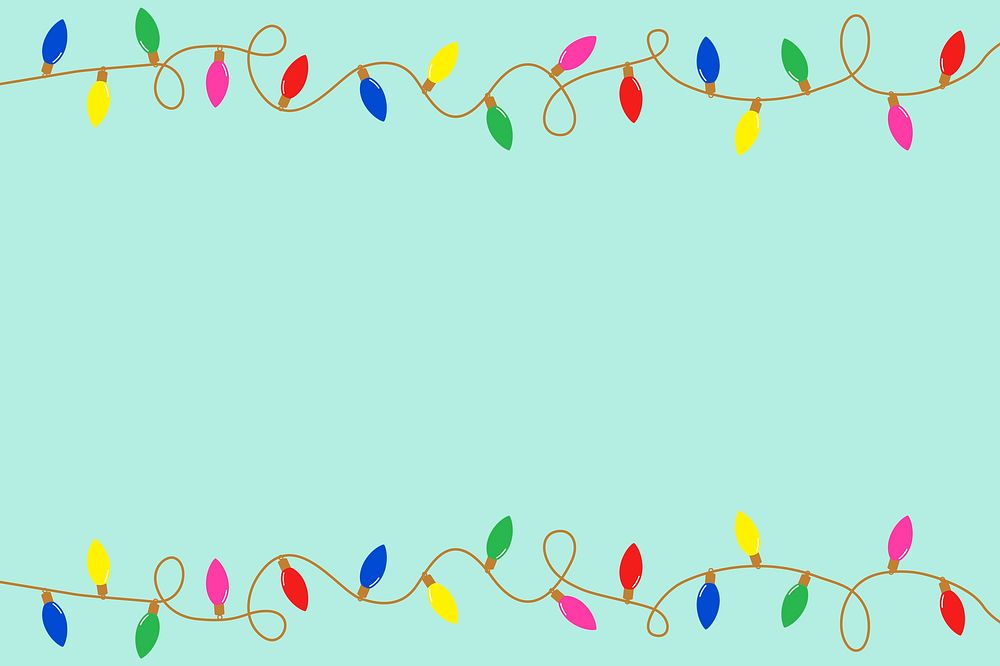 Christmas lights decoration frame background, event design, psd
