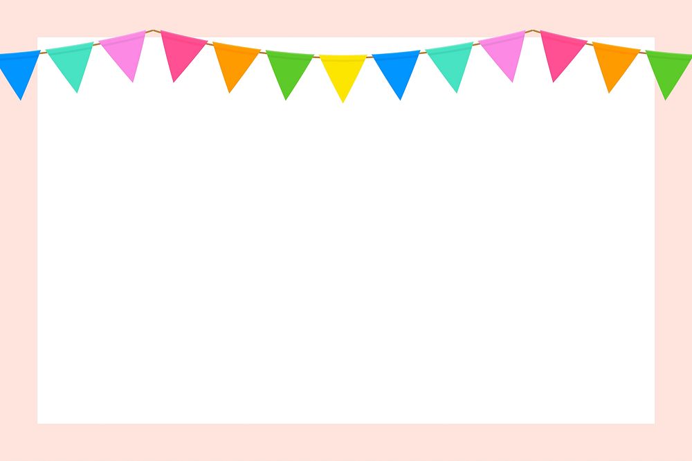 Cute colorful party decoration frame background, vector