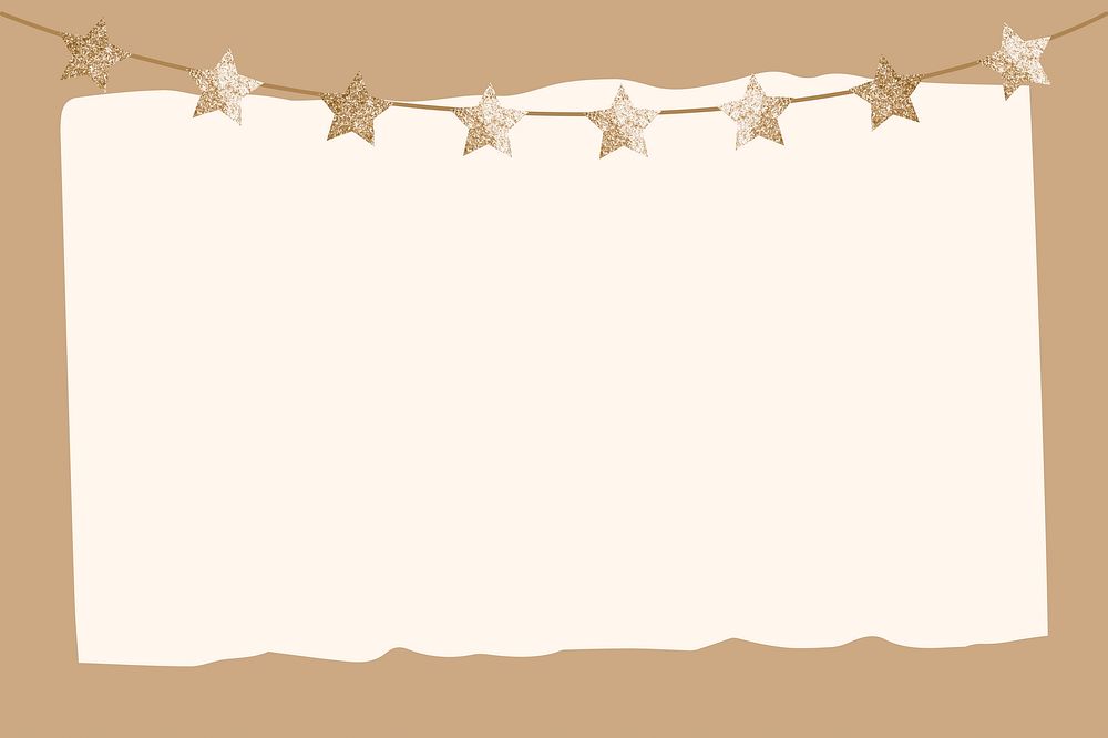 Stars banner frame background, event design, vector