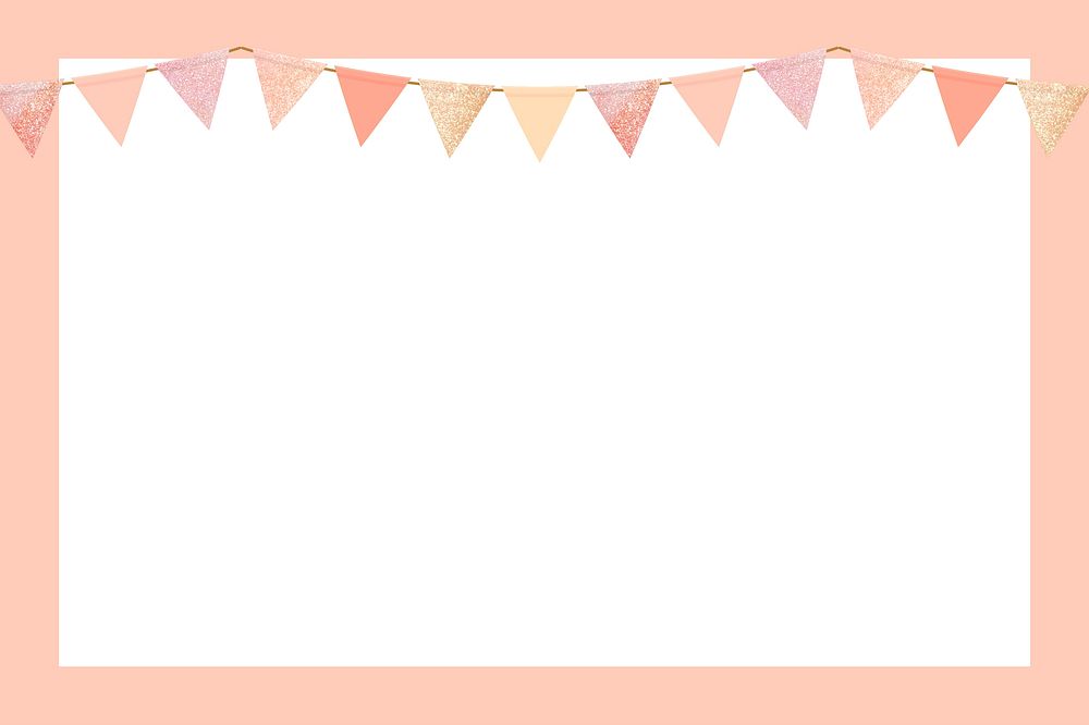 Cute pastel party decoration frame background