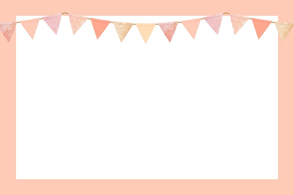 Pastel birthday invitation frame background, celebration design psd