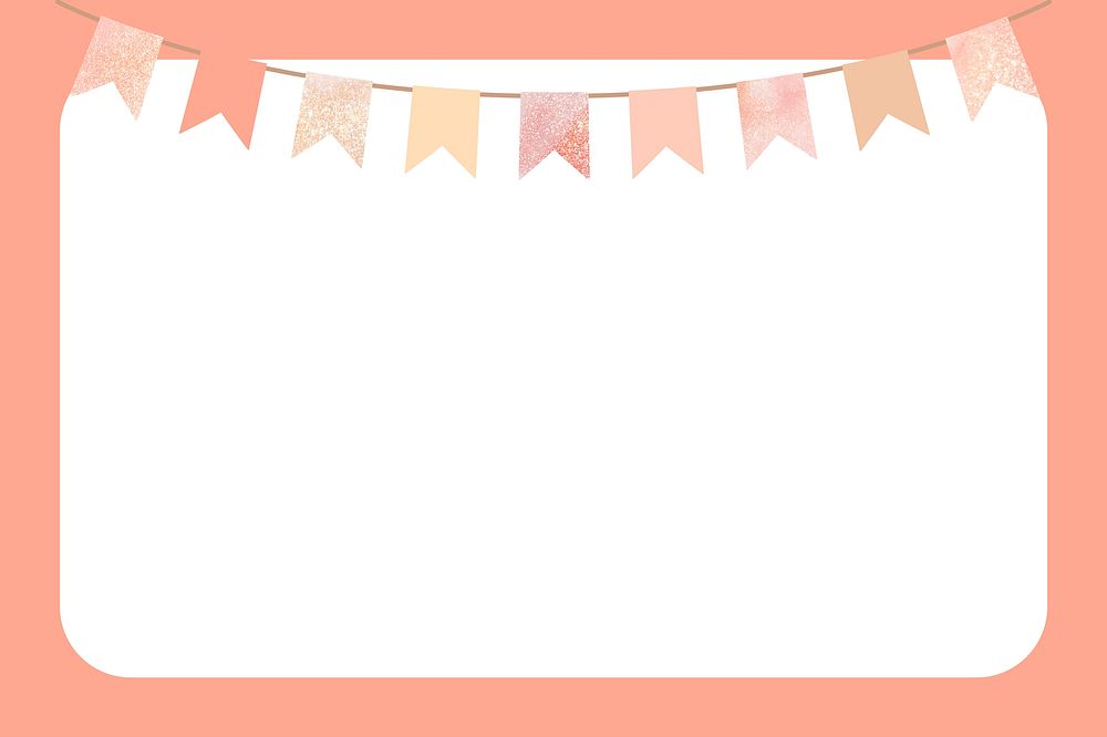 Party banners frame background, event design, vector