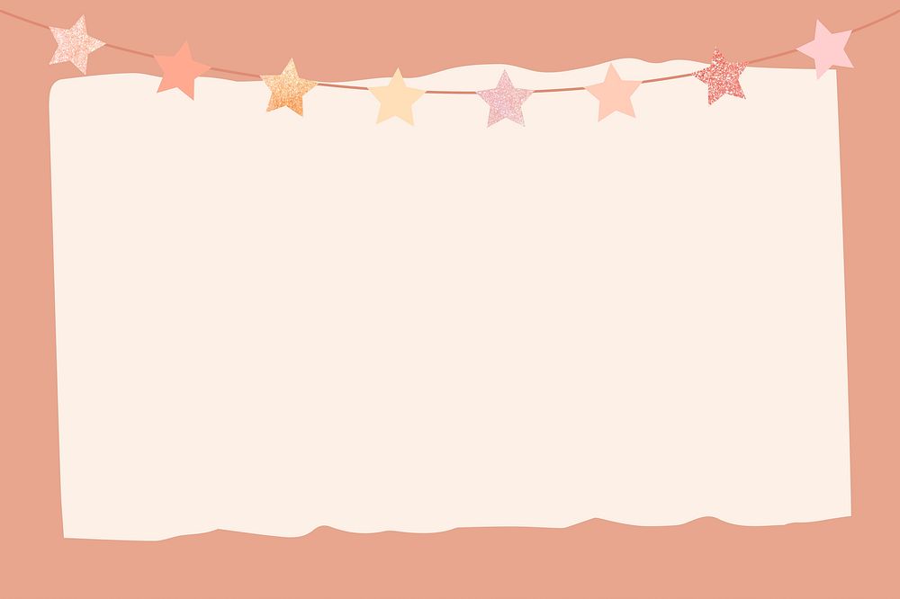 Cute pastel party decoration frame background, vector