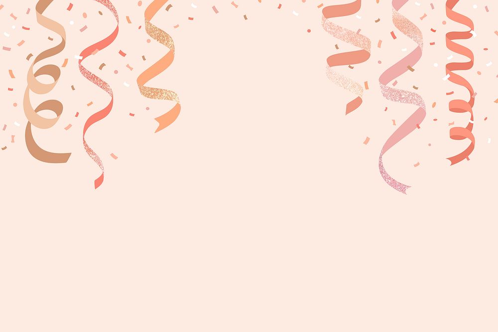 Pink ribbons decoration frame background, party design, psd
