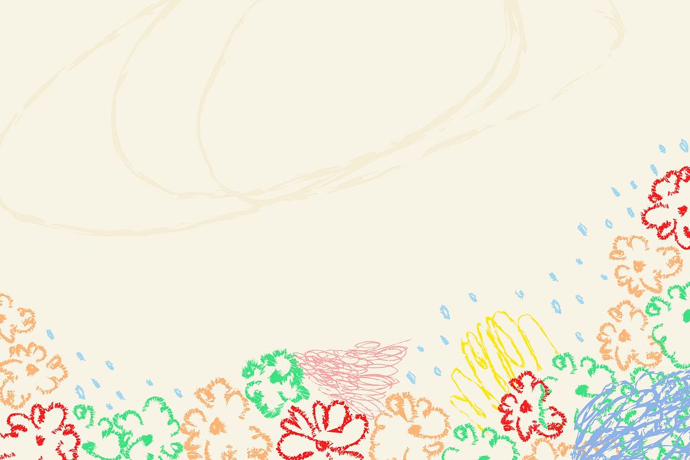 Pastel scribble social media banner, feminine doodle design
