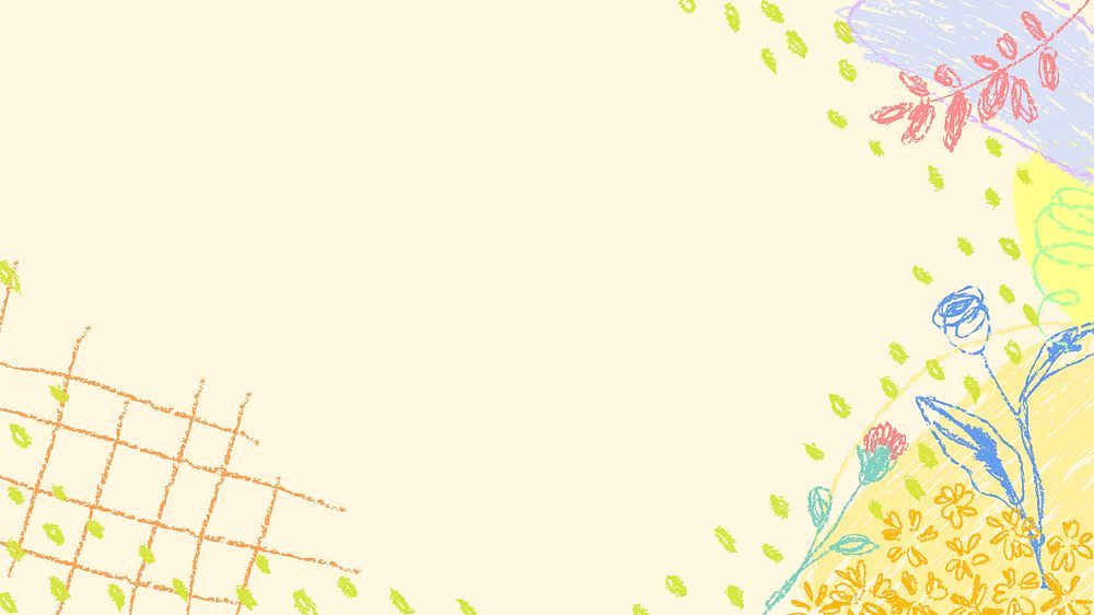 Yellow crayon HD wallpaper, feminine line art design