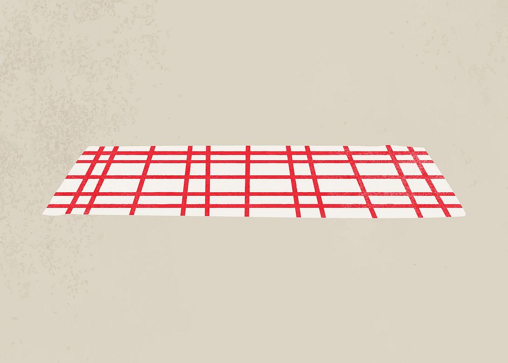 Checkered carpet clipart, home decor illustration vector