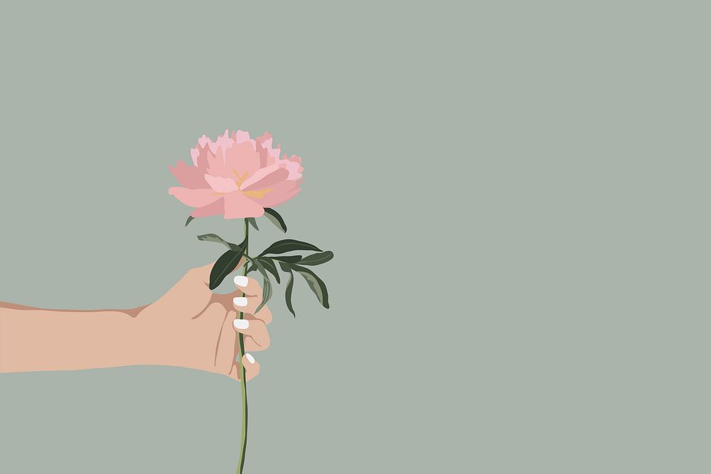 Pink rose background, botanical illustration design psd