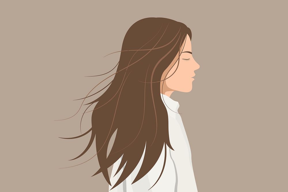 Woman background, feminine illustration design vector