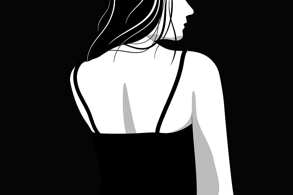 Woman and mental health background, feminine illustration design vector