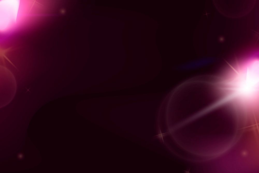 Pink flare border clipart, light effect, black background vector