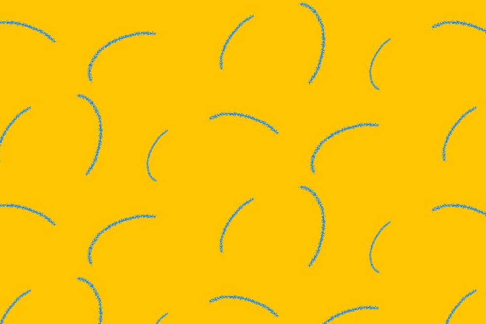 Abstract blue line pattern, yellow background