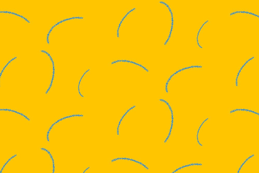 Abstract blue line pattern, yellow background psd