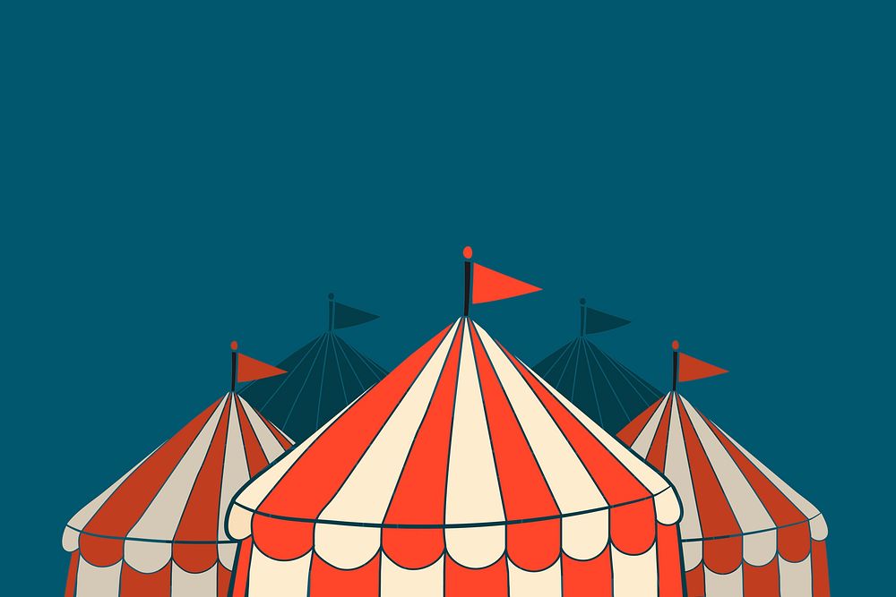 Circus tent background, retro design vector