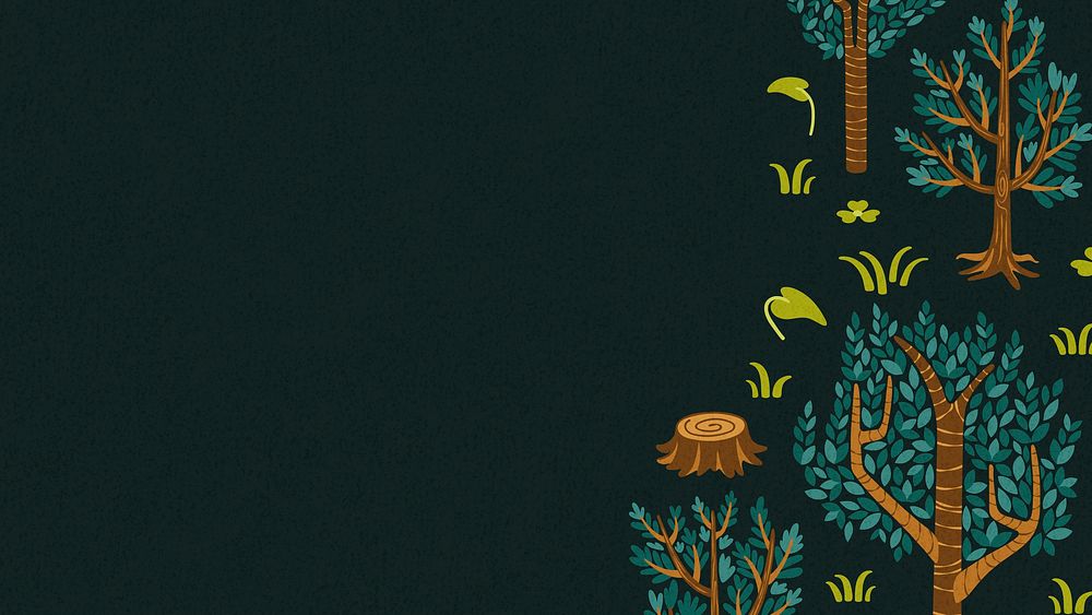 Forest desktop wallpaper, nature illustration HD background