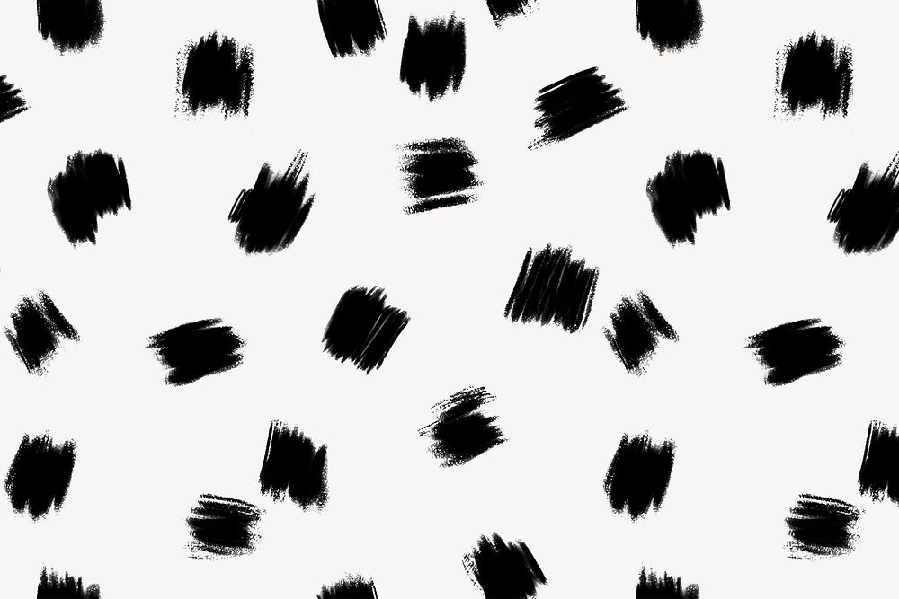Abstract brush strokes pattern background, black design