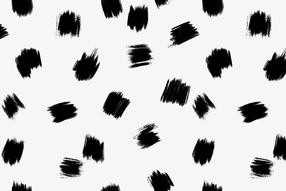 Abstract brush strokes pattern background, black design psd