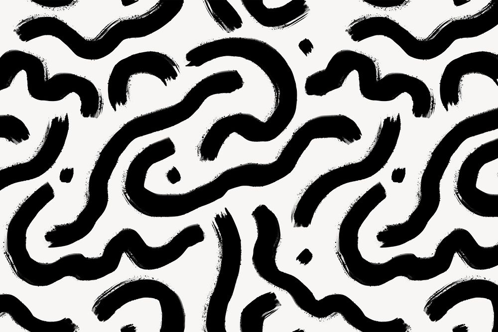 Black scribble pattern background, abstract design