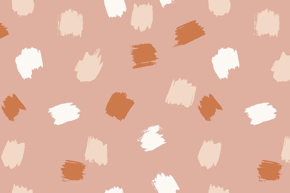Pink brush pattern background, cute design vector