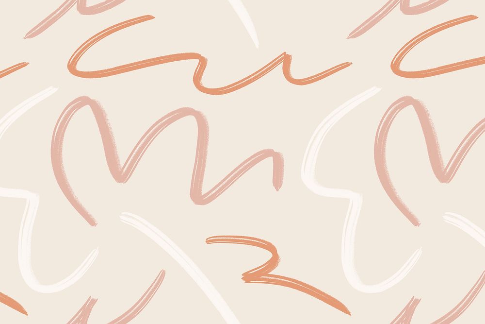 Abstract Memphis pattern background, squiggle design