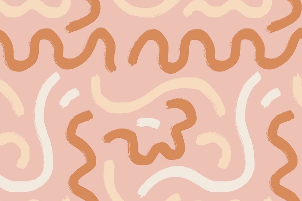 Abstract Memphis pattern background, squiggle design psd