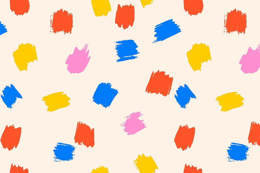 Aesthetic colorful brush pattern background, abstract line design vector