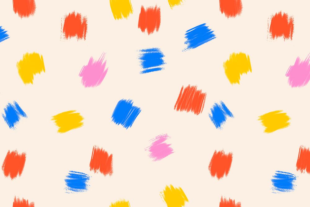 Abstract colorful brush pattern background, Memphis design psd