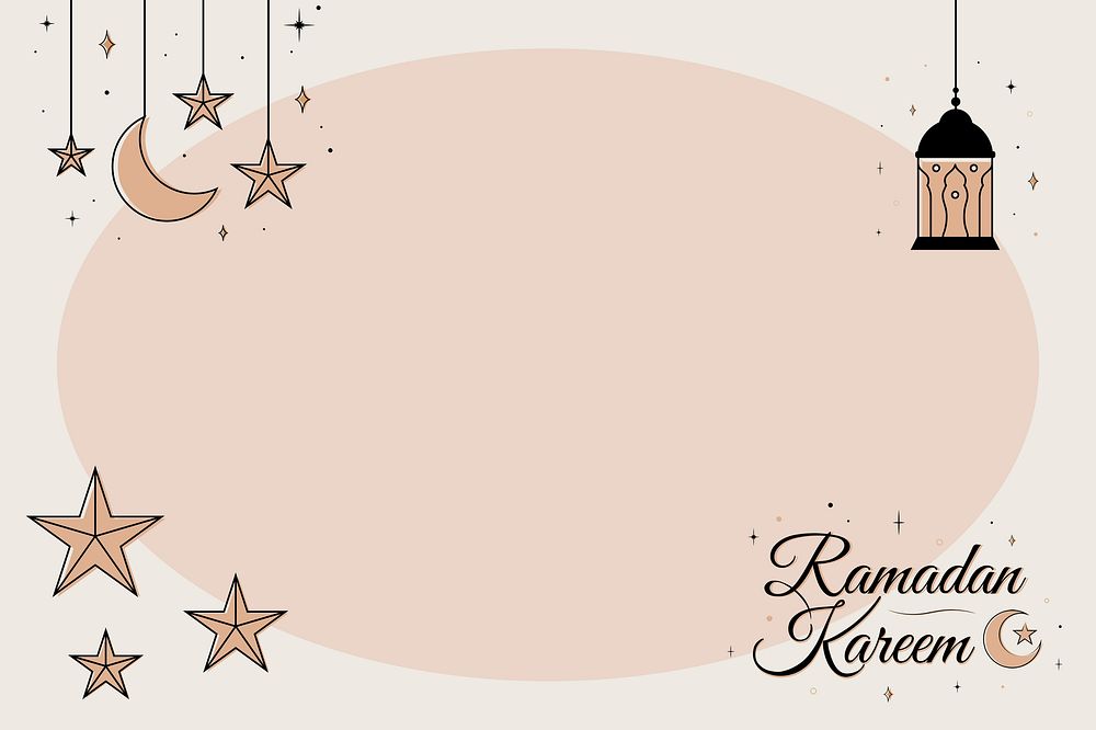 Brown Ramadan background, aesthetic celebration design psd
