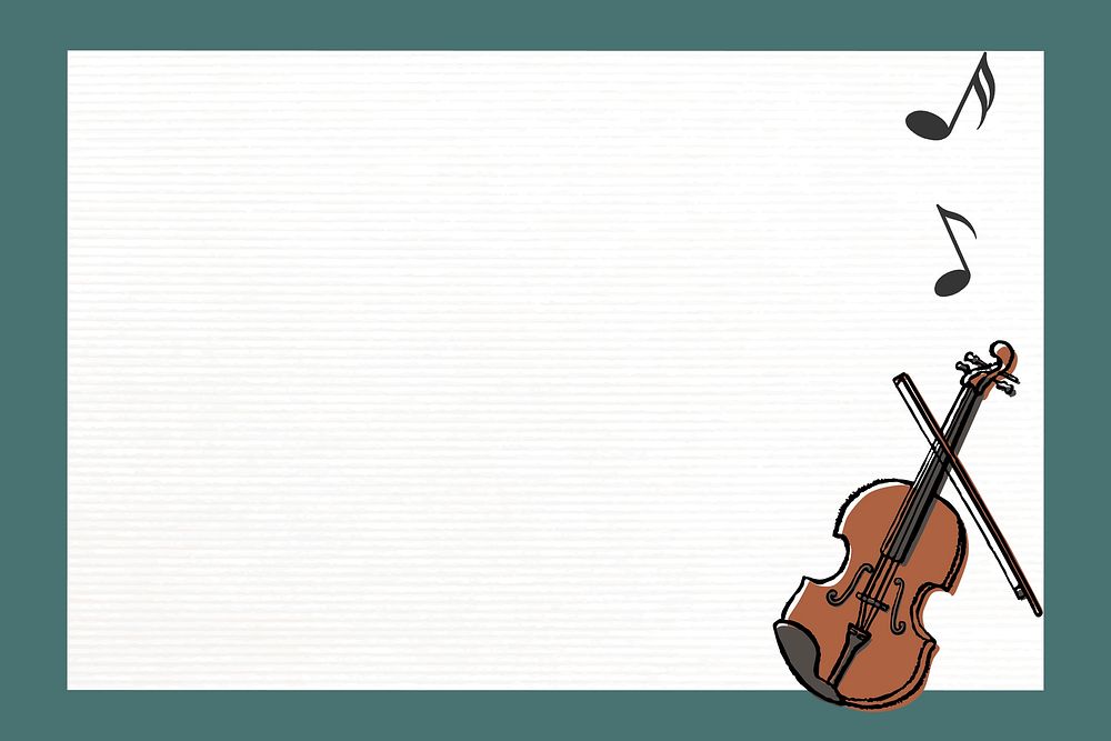 Violin frame background, symphony doodle Premium PSD rawpixel
