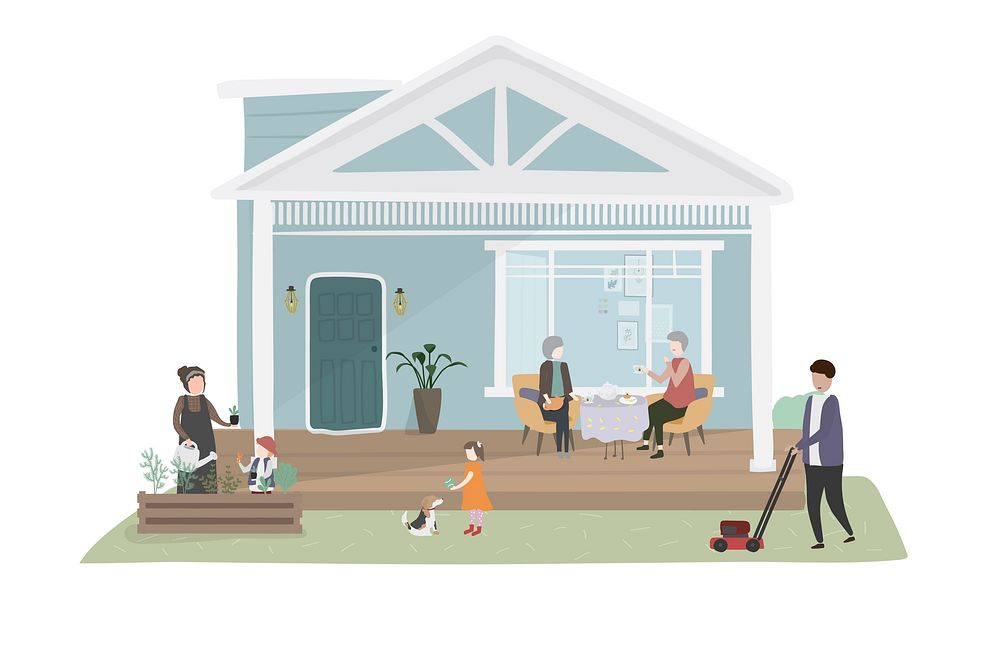 Home and family vector