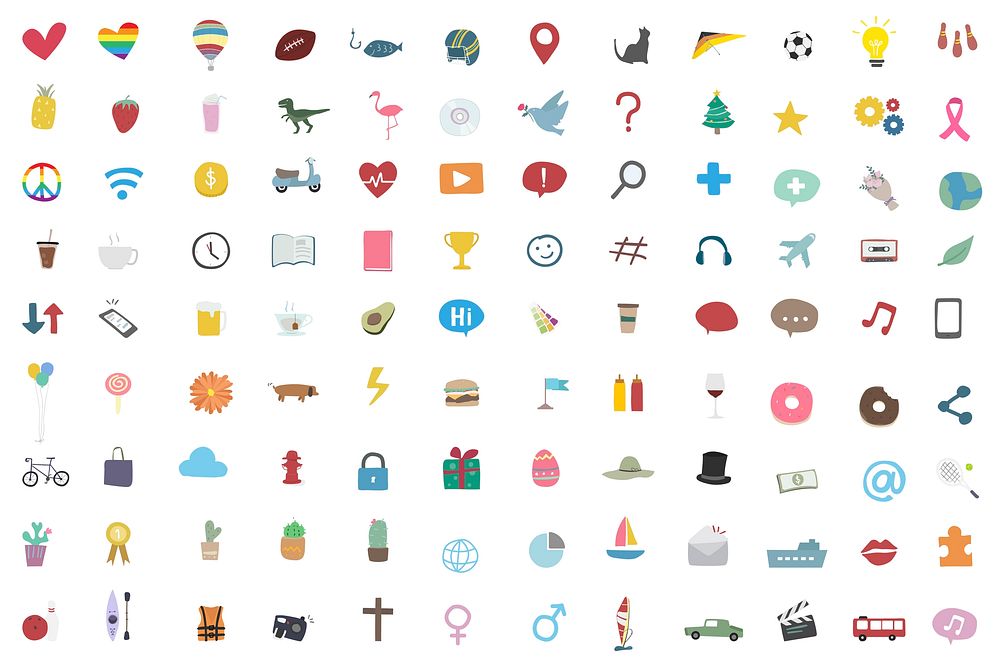 Random and popular icon collection