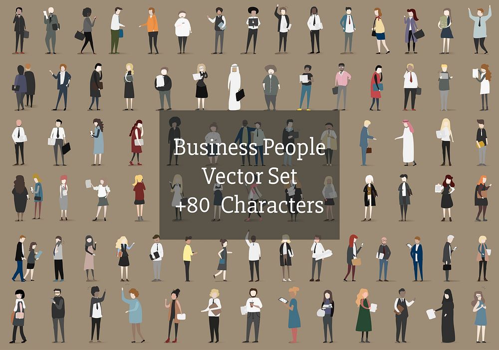 Vector collection of business people