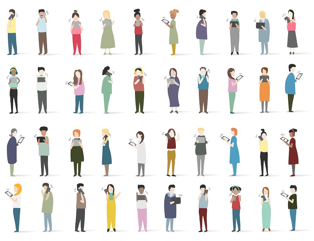 Vector set of illustrated people