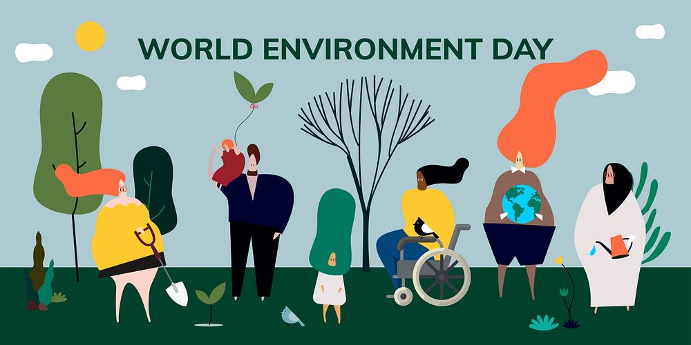 World environment day concept illustration