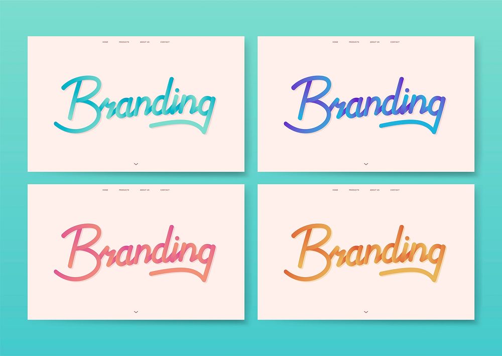 Business branding informational website graphic