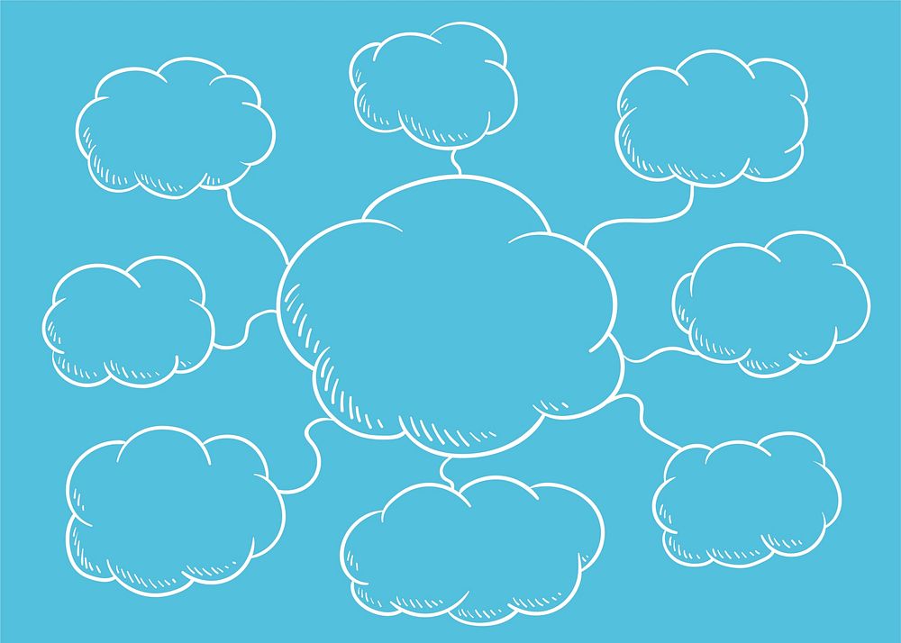 Cloud speech bubble illustration