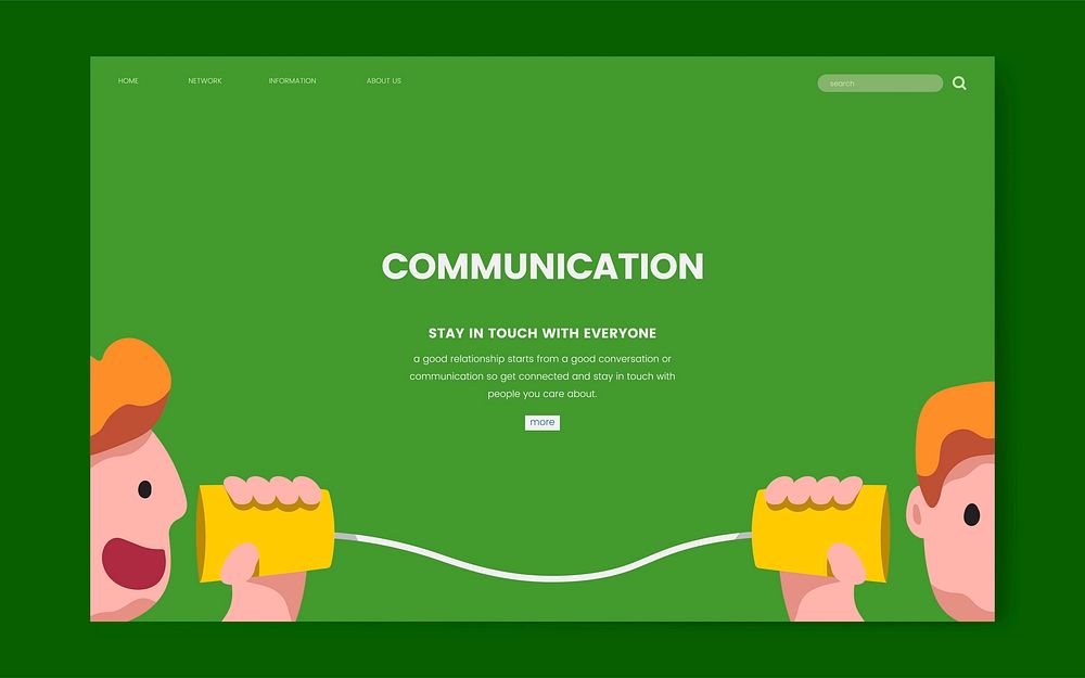 Communication and information website graphic